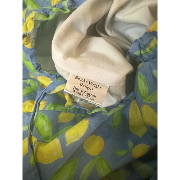 Brooke Wright lemon print cotton lawn swing dress - Picture 7 of 8